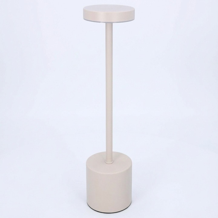 LED настолна лампа dotyka, Cadro, 3 цвята на светлината, метална, кремава, 34 см