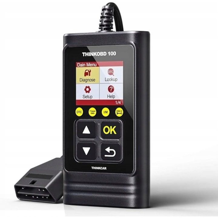 Skaner auto OBD2/EOBD Thinkcar ThinkOBD100, display colorat 4,77cm, suporta majoritatea vehiculelor din 1996, functii complete OBD2