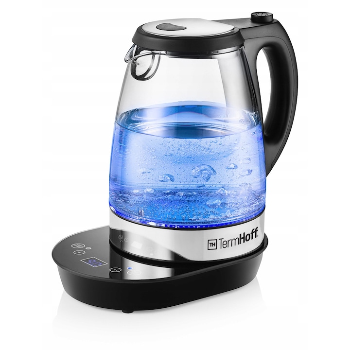 Fierbator Raven, 1,7L, 2200W, alb, cu baza rotativa, filtru anti-calcar