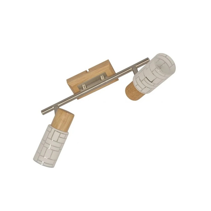 Aplica Klausen Aldo, 2 surse E14, alb+maro, 16x38x16cm