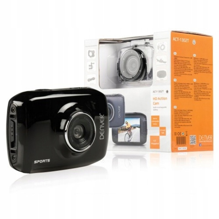 Камера спорт Denver ACT-1302T, HD, 5MP, 120°, 2''