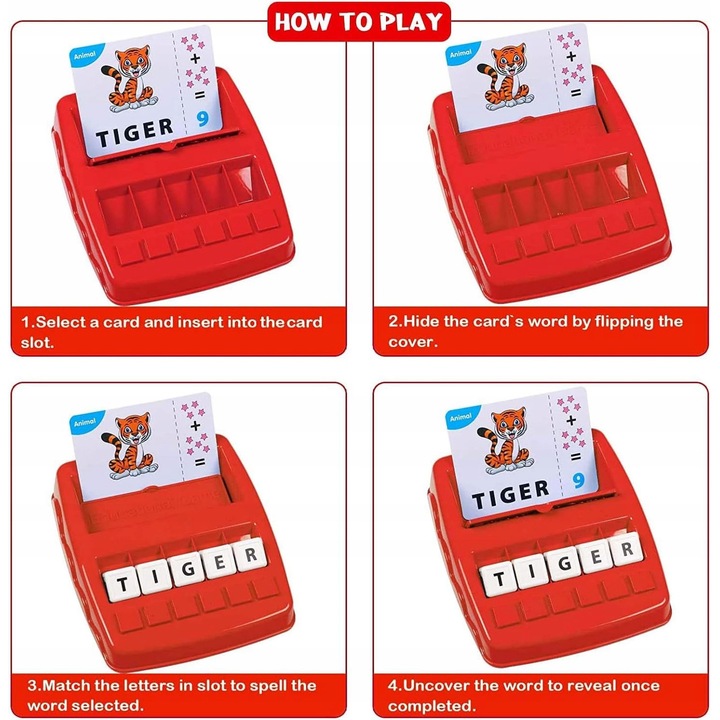 Joc educativ, cu cuvinte, multicolor