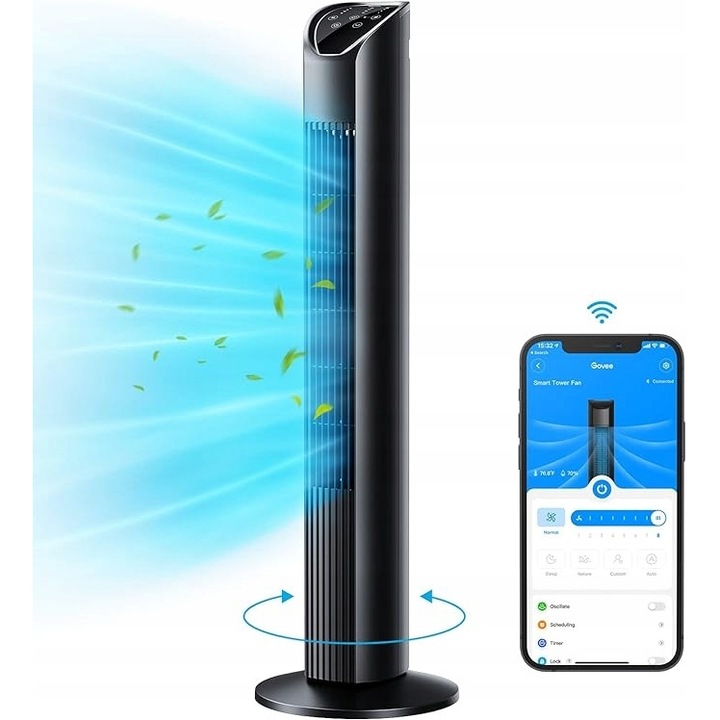 Govee H7106 hősugárzó, 8 sebességfokozat, 3 üzemmód, WiFi, 38 dB