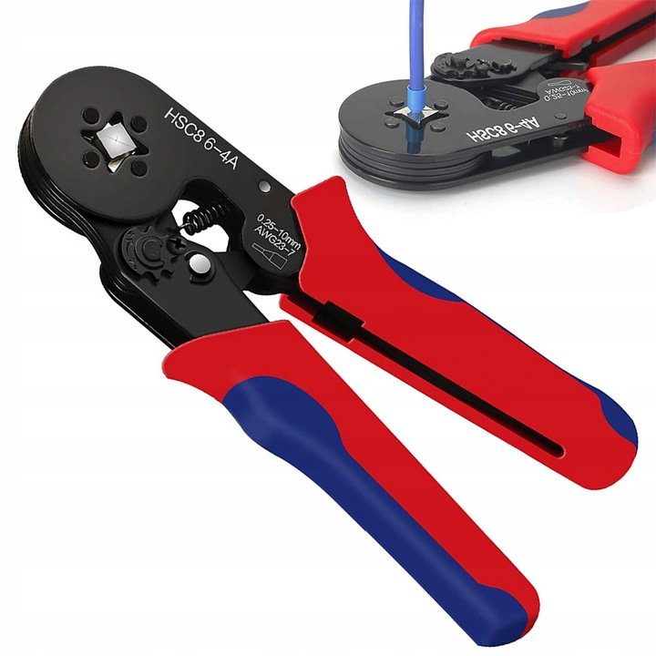 Mobes krimpelő fogó kábel krimpeléséhez, 0.25-10 mm2, 18cm, fém és műanyag anyag