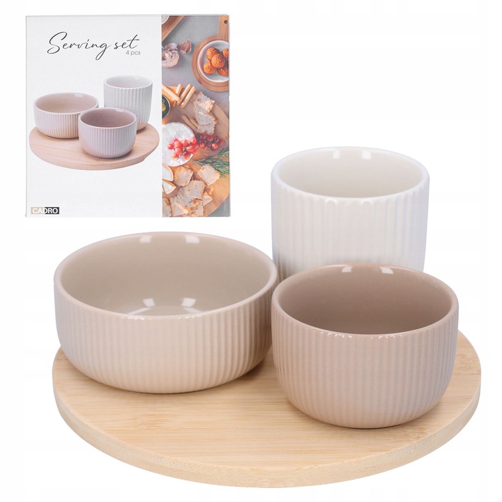 Комплект за сервиране, Cadro, кръгла тава, 20см