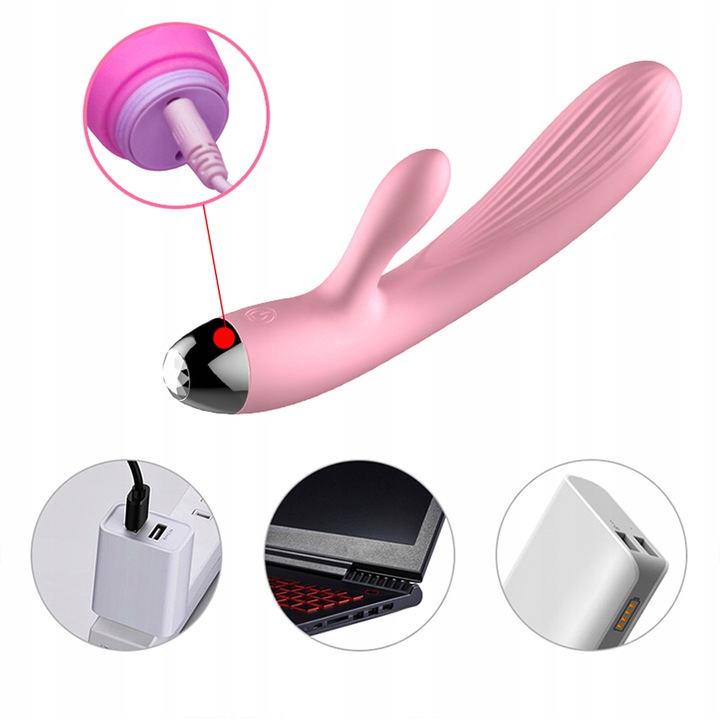 Вибратор за жени Foxshow, розов, 20,5х3,8см, 10 режима на вибрация, функция за затопляне, водоустойчив