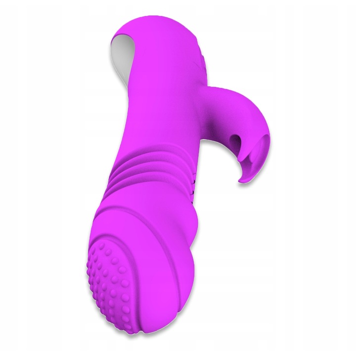 Вибратор Rabbit Ella, 4 в 1, 7 режима на вибрация, 3 функции на движение, нагряване, силикон, USB зареждане