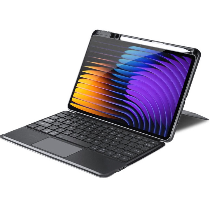 Калъф с клавиатура Dux Ducis за Xiaomi Pad 7/7 Pro, черен, 2 в 1, материал полиуретан и TPU, USB-C