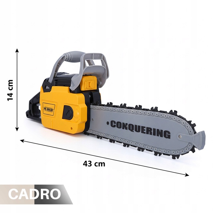 Детски трион играчка Cadro, звукови и светлинни ефекти, 43x8,5x14см