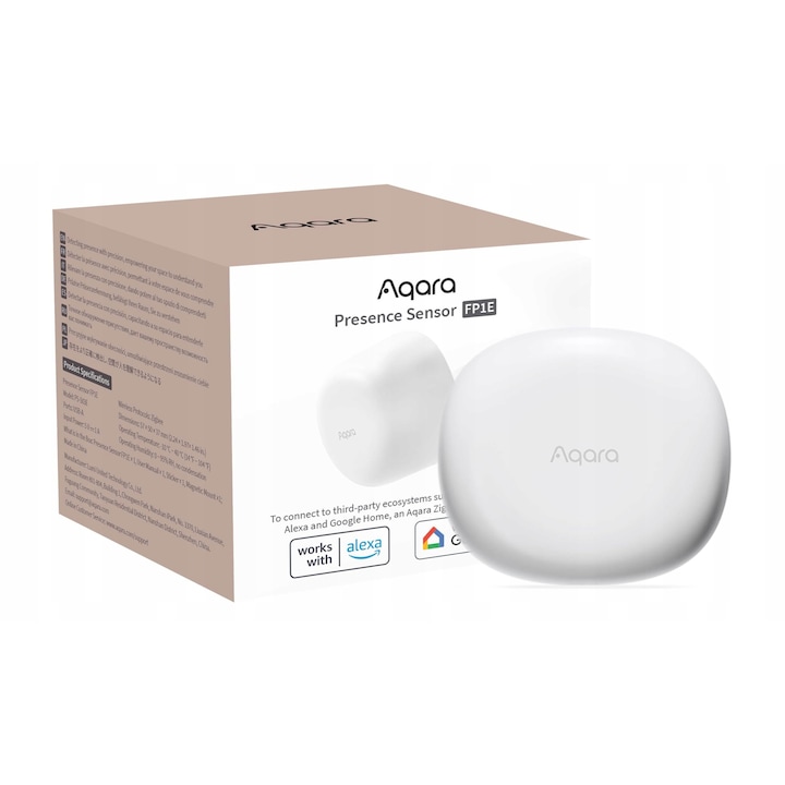 Centrala Smart Home Aqara FP1E, senzor de miscare mmWave, suport HomeKit, Alexa, Google Home, set