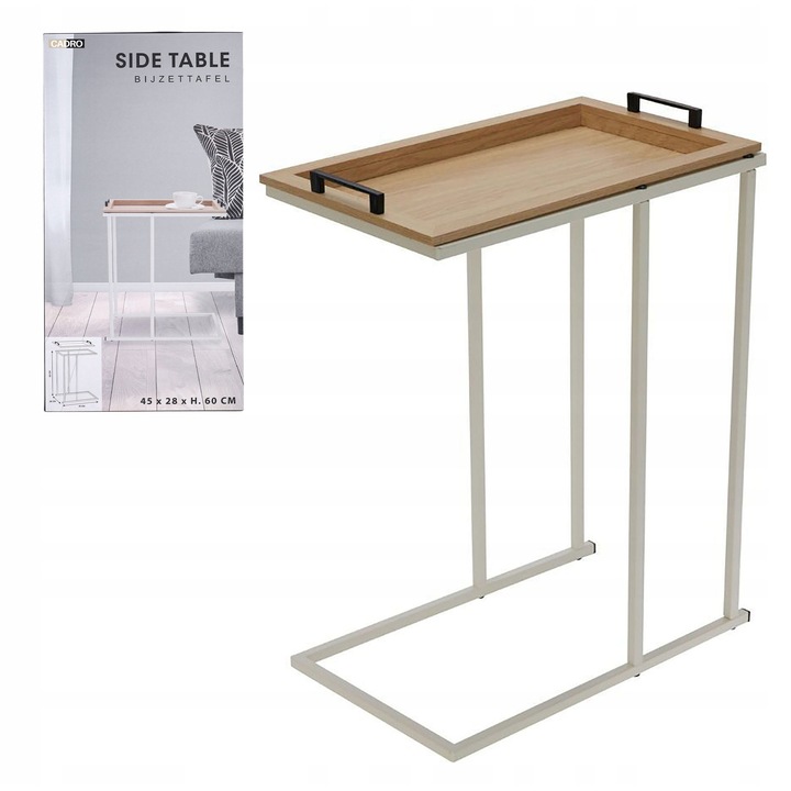 Помощна маса Cadro, подвижна тава, 45x28x60 см