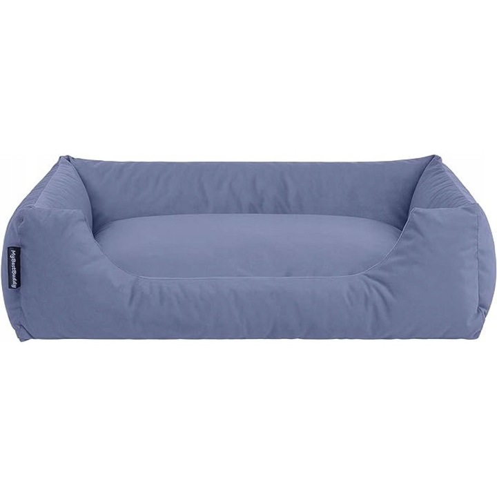Легло за кучета, 90x70см, велурен материал, лесно за почистване, синьо