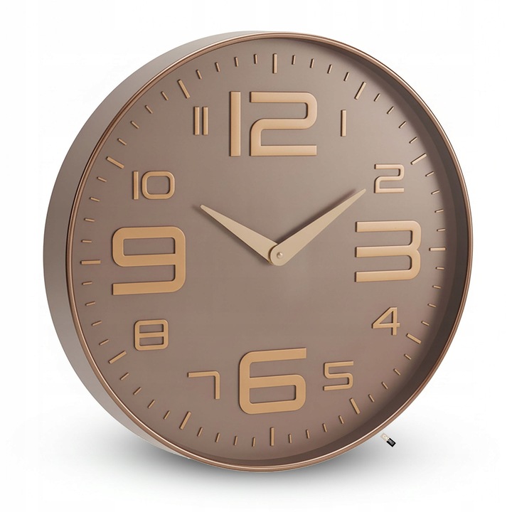 Декоративен часовник Cadro, 51 см, аналогов, кафяв, големи цифри