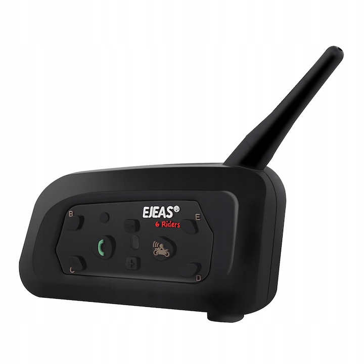 Intercom motocyklowy EJEAS V6 PRO+, Bluetooth 5.1, impermeabilitate IP67, set pentru 2 casti