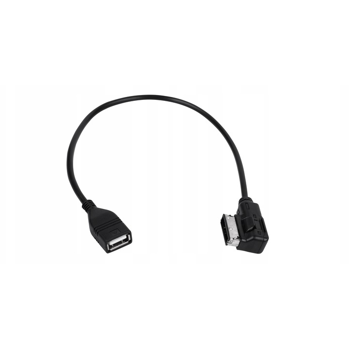 AMI MDI-USB átalakító/kábel Cabletech KOM0972, USB 2.0, kompatibilis RNS510/RNS315/RNS850/Premium 8 és AMI/MMI rendszerekkel Audi/Volkswagen/Skoda/Seat autókhoz, hossza 32 cm, fekete, 1 db