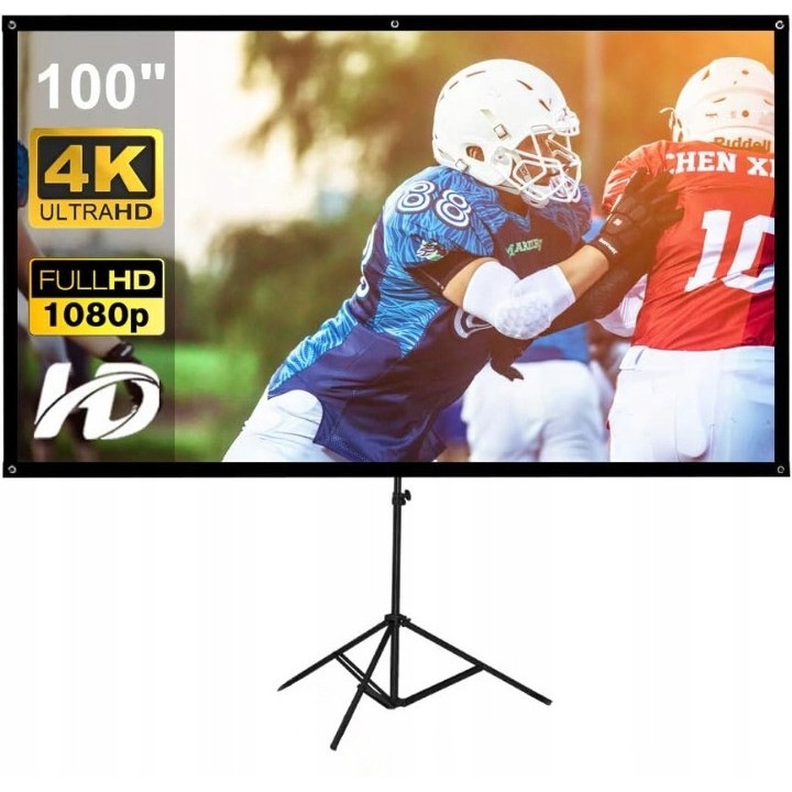 GT vetítővászon 120" 4K Ultra HD, gyűrődésálló, állvánnyal és hordtáskával
