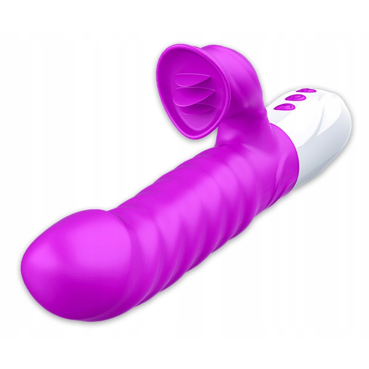 Нагреваем вибратор дилдо, серия Boss, виолетов, 23 см, 7 режима на вибрация, 3 скорости