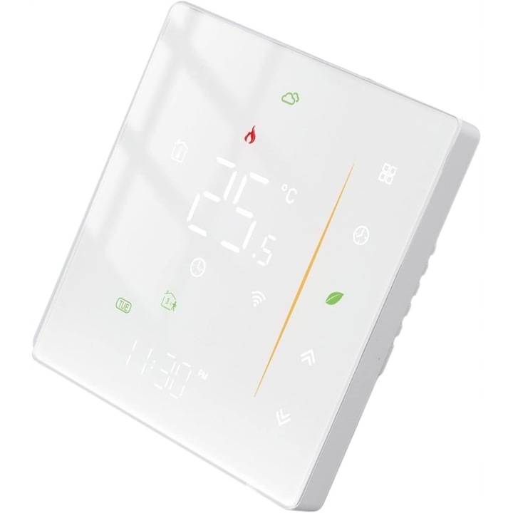 Termostat incalzire programabil cu Wi-Fi, display LCD, 5A, ultracompact, set