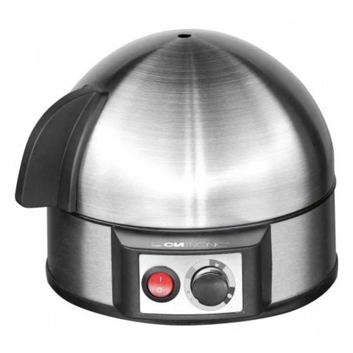 Aparat de fiert oua Clatronic EK 33, capacitate 7 oua, reglare electronica a duritatii, inox, 220x155x185mm