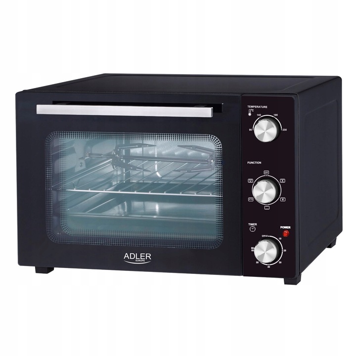 Cuptor electric Adler 35L, 5 moduri, negru, 51x40x33cm