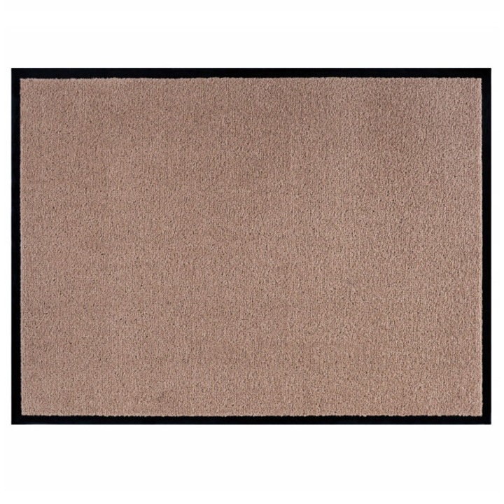 Lábtörlő, 90x150cm, barna, szintetikus anyag, csúszásgátló hátlap, Dekor