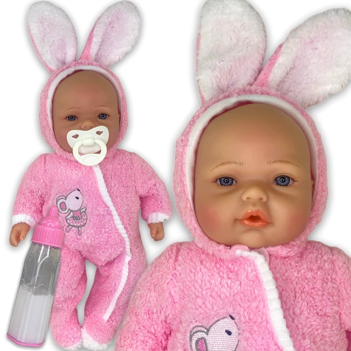 Interaktív Adar baba, 45 cm, lengyelül énekel és beszél, rózsaszín