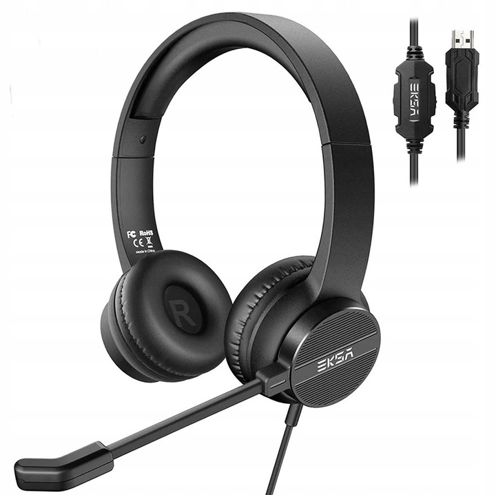 Casti Bluetooth, Conambo, JBT700, cu microfon, reducere zgomot, 25 ore autonomie, negru/maro