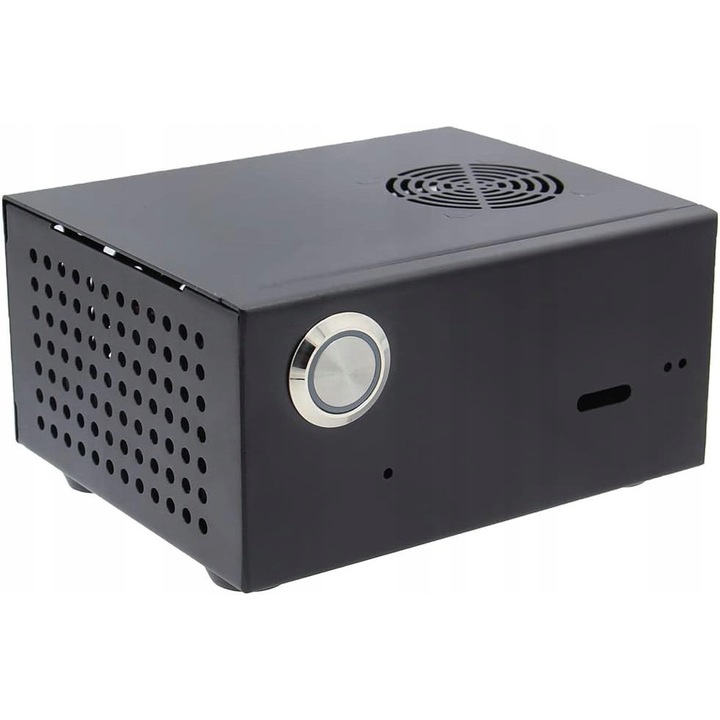 Carcasa metalica pentru discuri SATA SSD/HDD, model X825-C8, 113x95x55mm, set complet cu ventilator de racire