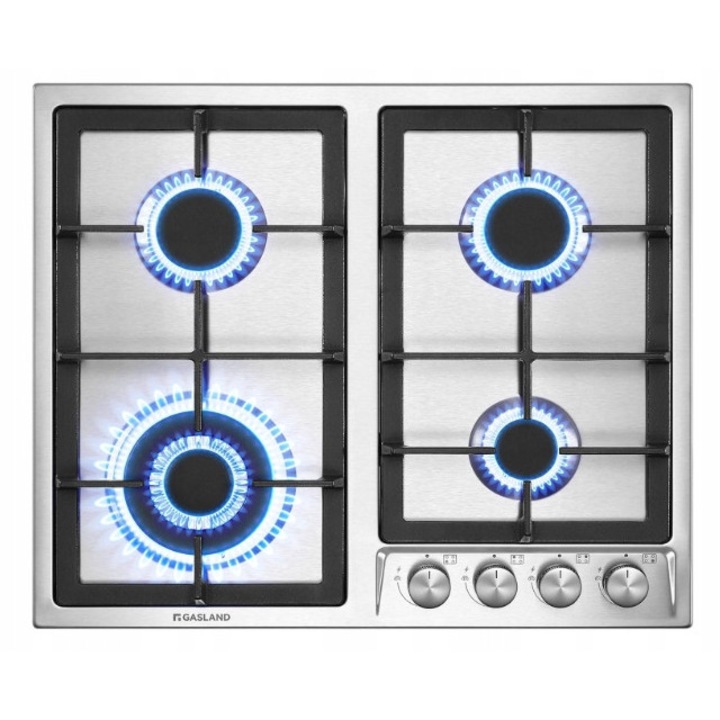 Газов плот с 4 горелки, Gasland, 8 kW, компактен дизайн, 56x48cm