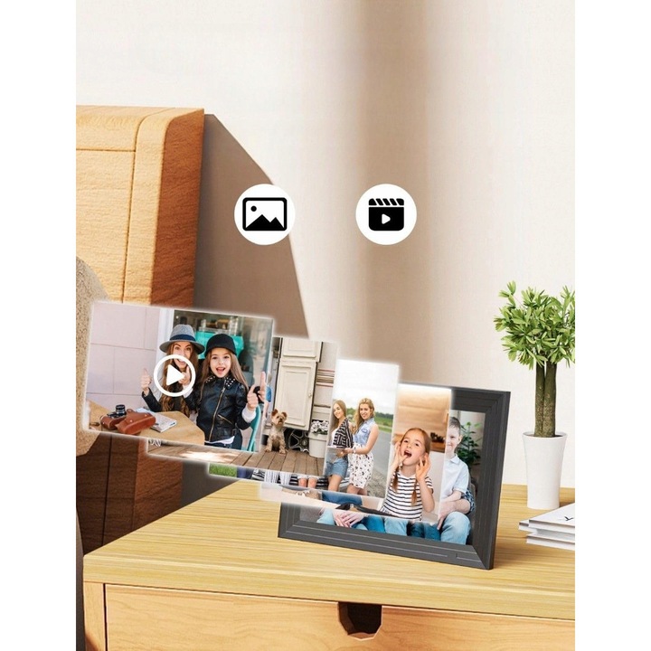 Рамка за дигитални снимки Frameo 10,1", WiFi, 16GB, тъчскрийн, бяла