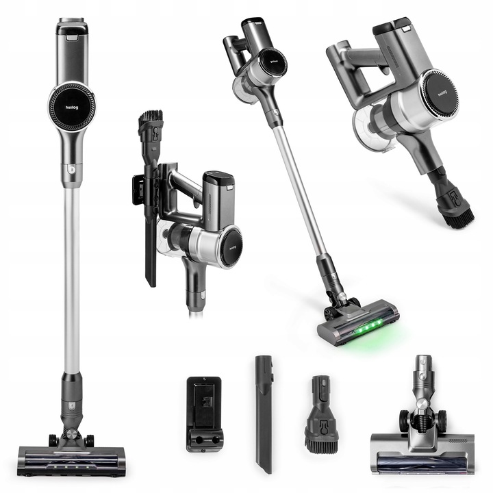 Вертикална безжична прахосмукачка Huslog HUS1039, черна