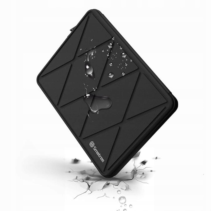 Laptoptok 14 hüvelykes, Smatree, vízálló, geometrikus, fekete, 33,4x23,7x2cm