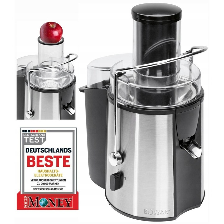 Sokowirowca inalta viteza Bomann, 1000W, inox, 338x220x410mm