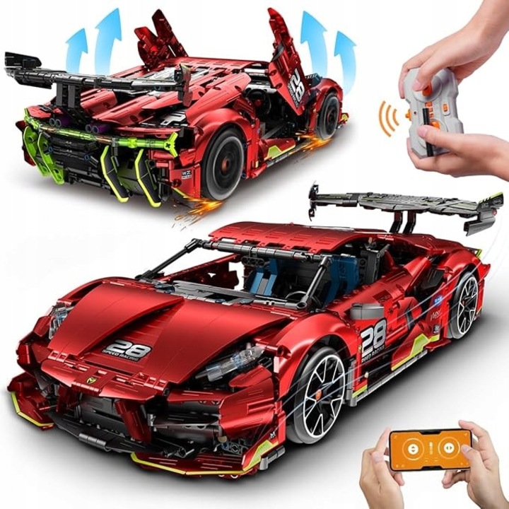 RC építőgép 1:10, Hogokids, 2202 darab, 2,4 GHz, 4-irányú kerekek, szett