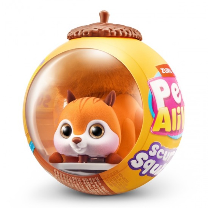 Jucarie interactiva Pets Alive S1 − Veverita (portocalie)