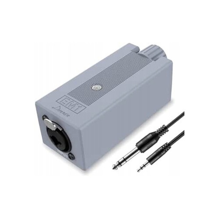 Amplificator casti portabil Donner EM1, gri, intrare XLR si TRS, autonomie 12 ore