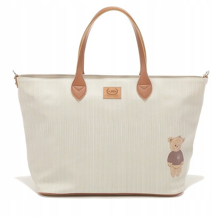 Kismama táska, La Millou, Baby Bear, 35x56cm, vízálló, rózsaszín