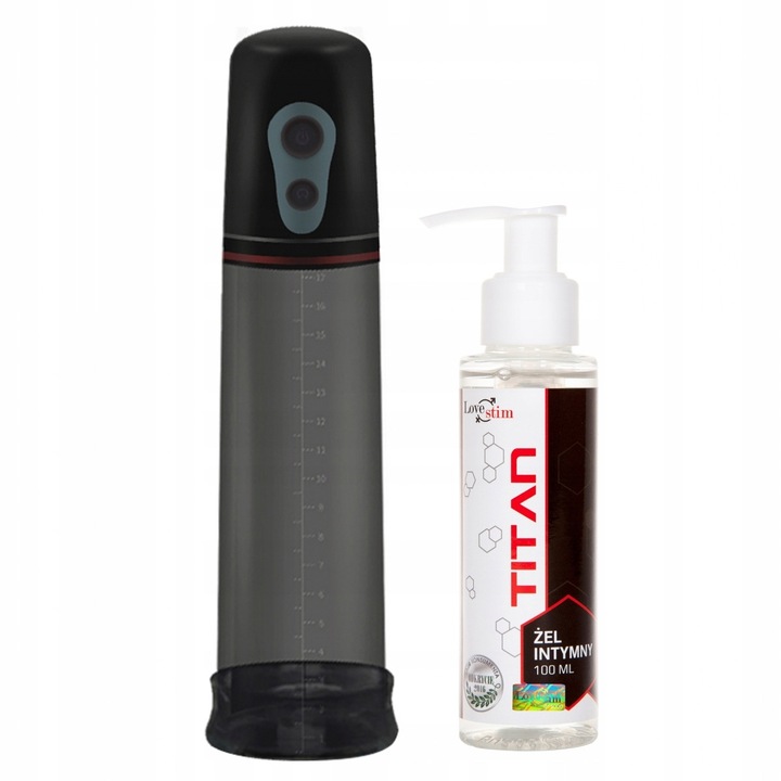 Автоматичен комплект помпа за пенис и гел Tytan, подобряване на ерекцията, 100мл