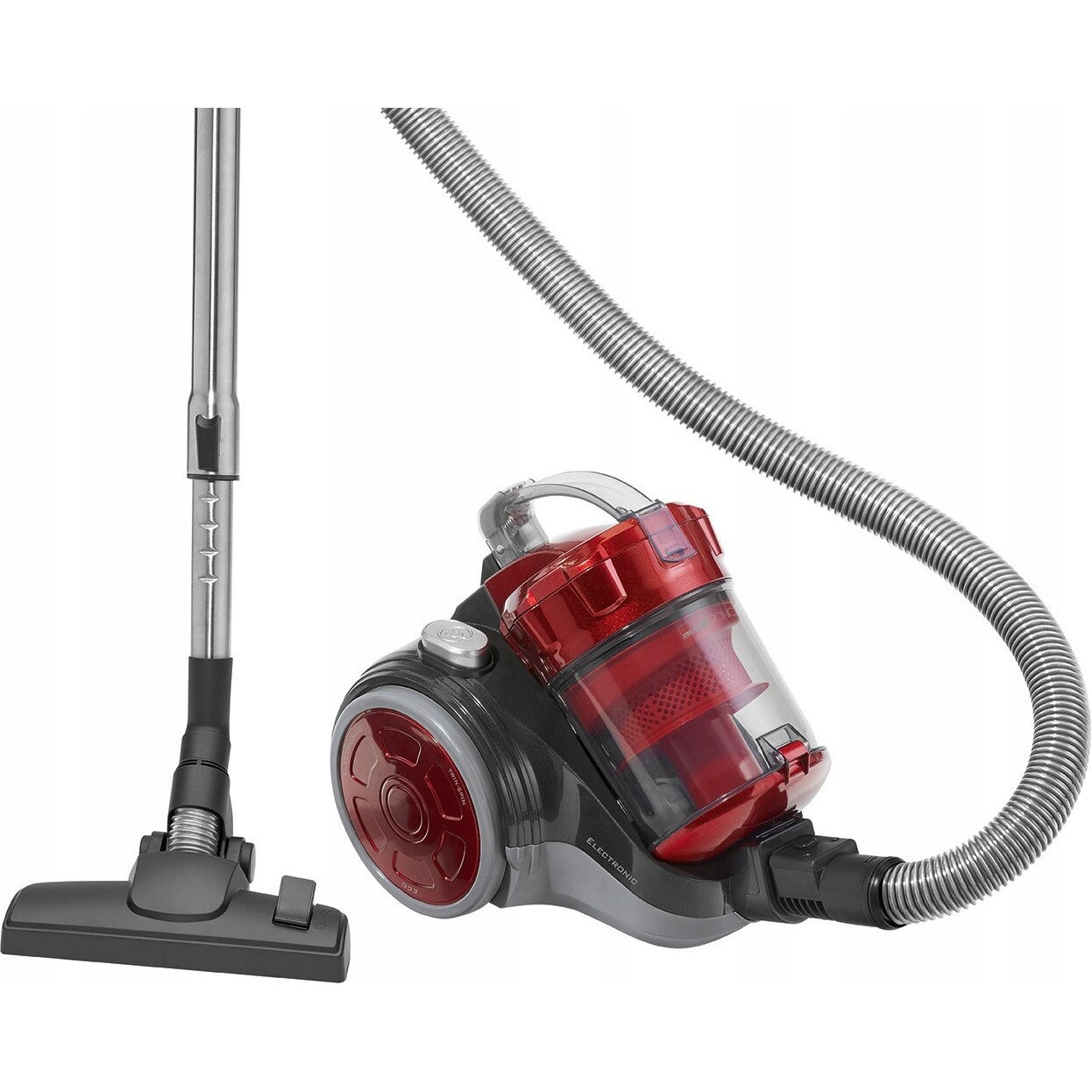 Aspirator fara sac Clatronic, tehnologie Eko-Cyklon, putere 700W, rosu, dimensiuni 250x330x380mm