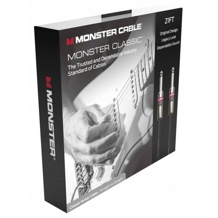 Monster CLAS-I-21-WW hangszerkábel, Jack-Jack, 6,4m, fekete