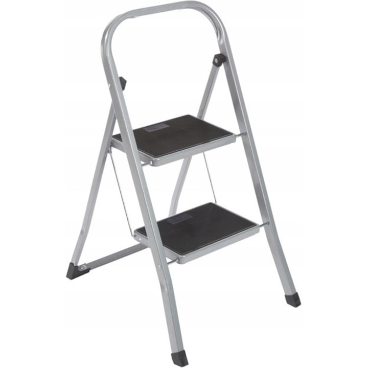 Összecsukható munkalétra, Axentia, 2 fokozatú, 150 kg teherbírású, többszínű, 46x82x56cm