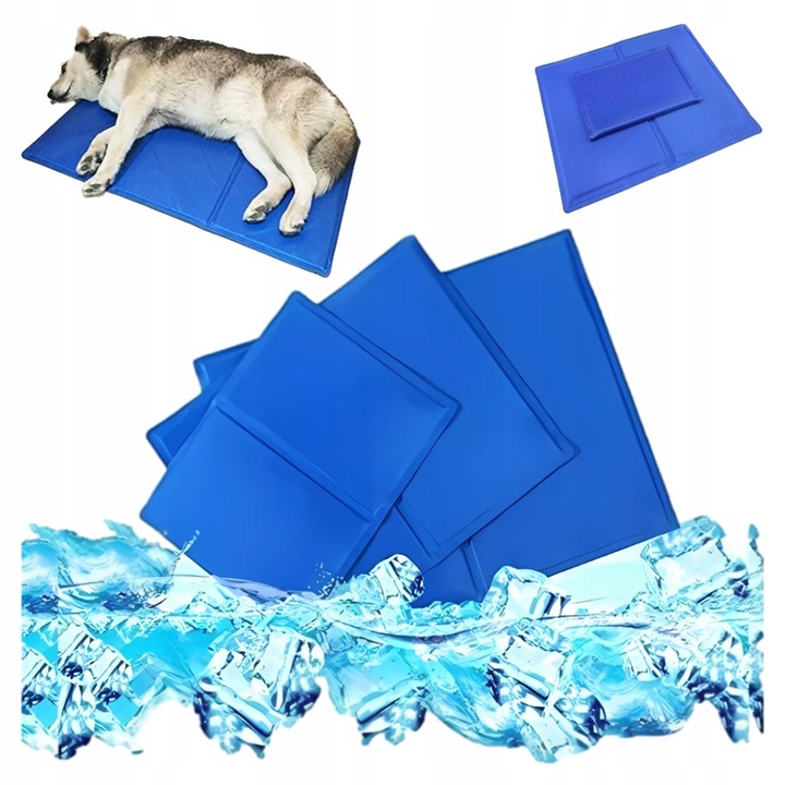 Охлаждаща постелка за кучета и котки, Jolitac, XL 96x80см, сгъваема, зелена