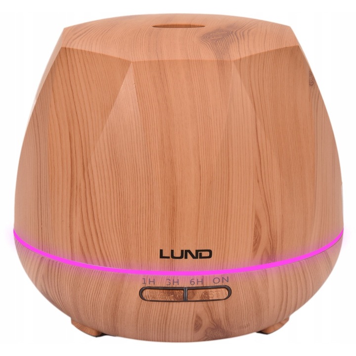 Арома дифузер с овлажнител, Lund, 500мл, 7 цвята, с дистанционно управление