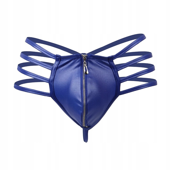 Мъжки прашки с цип, PUSH-UP ефект, сини, размер M