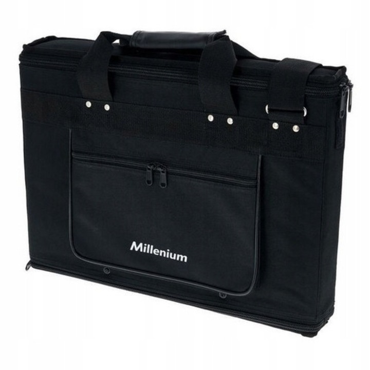 Millenium 1U 19" Rack Táska, cseppálló, 2 fogantyúval, fekete színű, méretei 42x19cm