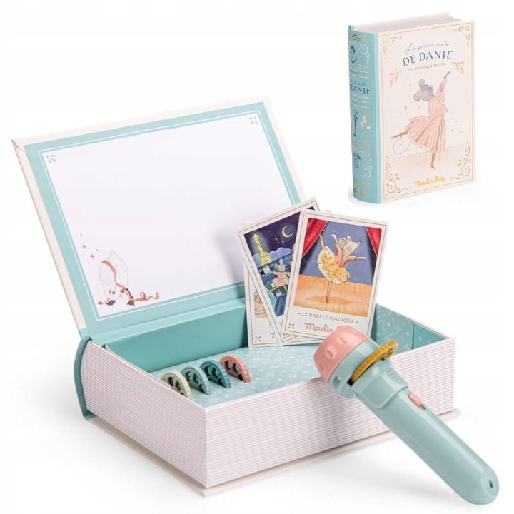 Miniprojektor 5 mesével, Moulin Roty, 16,5x11 cm, gyerekeknek 4+