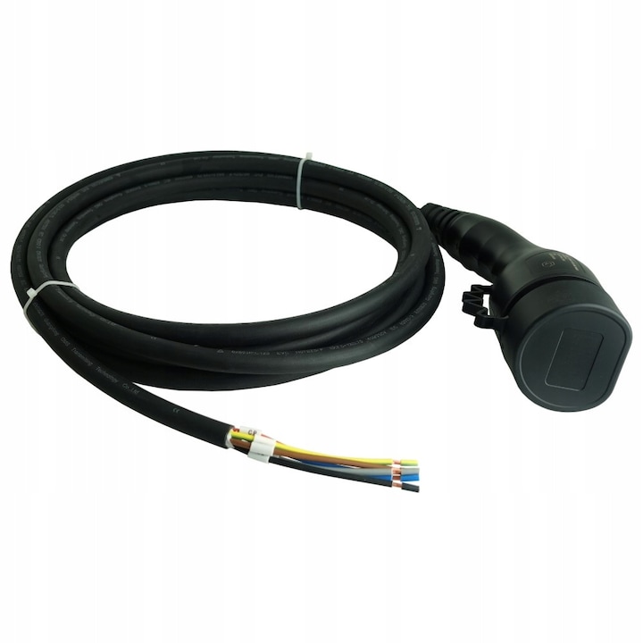 Conector de incarcare pentru vehicule electrice, Tip 2, 5m, 230V, 16A, 3.6kW, negru