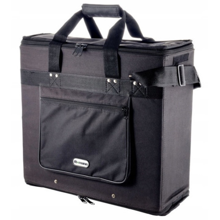 Rack táska 4U 19", Millenium, fekete, 51x47x22cm, fröccsenésálló anyag, tartozékokkal