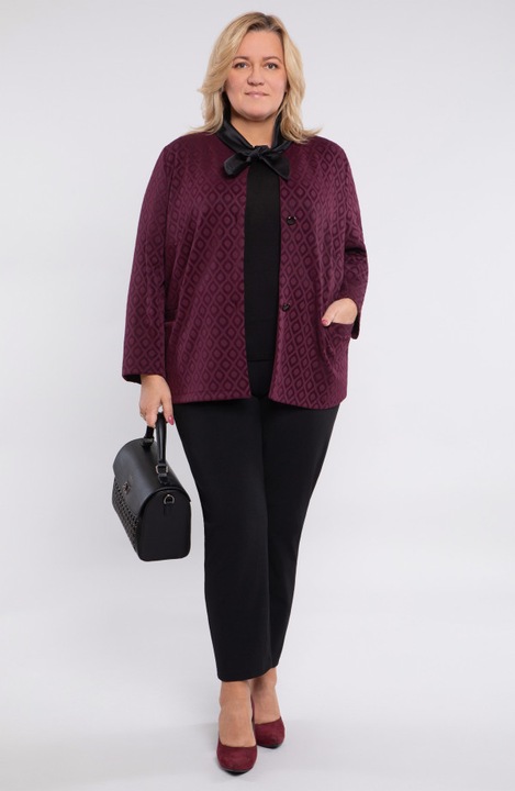 Sacou mov cu buzunare