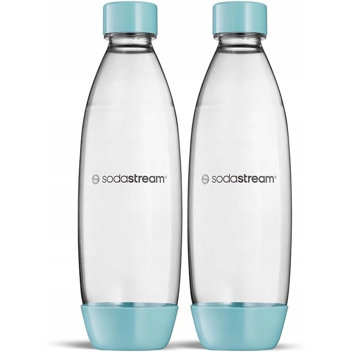 2 db SodaStream Fuse FRESH BLUE 1L palack, magas hőmérsékletnek ellenálló, mosogatógépben mosható